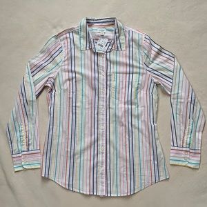 NEW J.Crew long sleeve button-up top, size medium